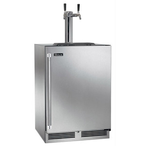 Perlick 24" C-Series Indoor 2 Tap Beverage Dispenser with Stainless Steel Solid Door - HC24TB-4-1-2 Perlick 24" C-Series Indoor 2 Tap Beverage Dispenser with Stainless Steel Solid Door - HC24TB-4-1-2