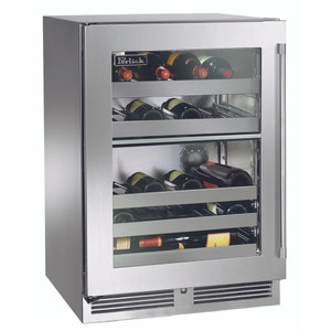 Perlick 24" Signature Series Outdoor Marine Grade Dual Zone Wine Reserve with Stainless Steel Glass Door - HP24DM-4-3 Perlick 24" Signature Series Outdoor Marine Grade Dual Zone Wine Reserve with Stainless Steel Glass Door - HP24DM-4-3