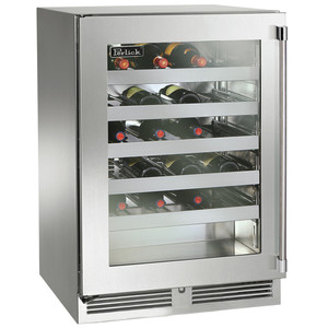 Perlick 24" Signature Series Outdoor 18" Shallow Depth Wine Reserve with Stainless Steel Glass Door - HH24WO-4-3 Perlick 24" Signature Series Outdoor 18" Shallow Depth Wine Reserve with Stainless Steel Glass Door - HH24WO-4-3
