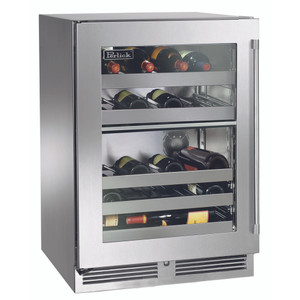 Perlick 24" Signature Series Outdoor Dual Zone Wine Reserve with Stainless Steel Glass Door - HP24DO-4-3 Perlick 24" Signature Series Outdoor Dual Zone Wine Reserve with Stainless Steel Glass Door - HP24DO-4-3