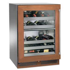 Perlick 24" Signature Series Outdoor Dual Zone Wine Reserve with Panel Ready Glass Door - HP24DO-4-4 Perlick 24" Signature Series Outdoor Dual Zone Wine Reserve with Panel Ready Glass Door - HP24DO-4-4