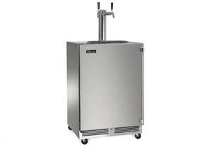 Perlick 24" Signature Series Stainless Steel Double Tap Mobile Outdoor Beer Unit - HP24TS-2MBB Perlick 24" Signature Series Stainless Steel Double Tap Mobile Outdoor Beer Unit - HP24TS-2MBB