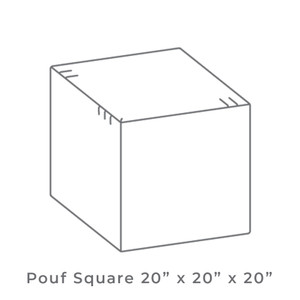 Berlin Gardens 20" x 20" Square Pouf - LSP2020 Berlin Gardens 20" x 20" Square Pouf - LSP2020
