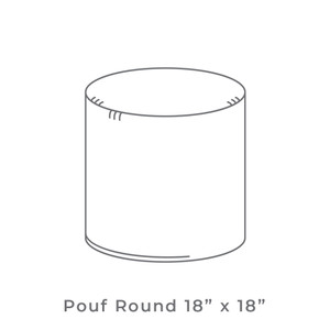 Berlin Gardens 18" x 18" Cylinder Pouf - LRDP1818 Berlin Gardens 18" x 18" Cylinder Pouf - LRDP1818