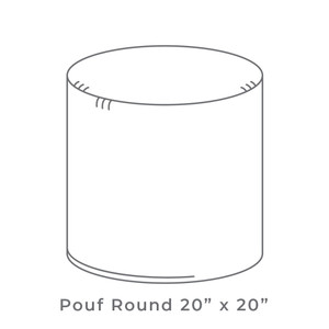 Berlin Gardens 20" x 20" Cylinder Pouf - LRDP2020 Berlin Gardens 20" x 20" Cylinder Pouf - LRDP2020
