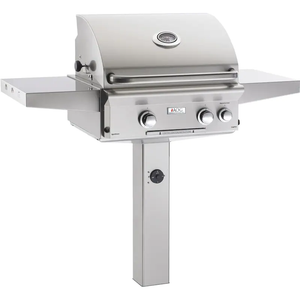 AOG L-Series 24" Propane Gas Grill On In-Ground Post with Rotisserie - 24PGL AOG L-Series 24" Propane Gas Grill On In-Ground Post with Rotisserie - 24PGL