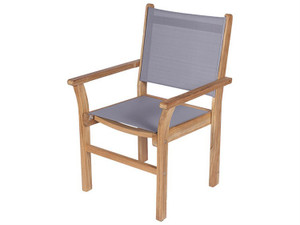 Captiva Casual Royal Teak Sling Stacking Chair-Gray - RLCAPG 
