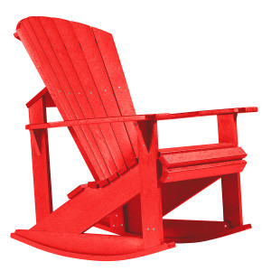 C. R. Plastics Adirondack Rocker - C04-RED-B C. R. Plastics Adirondack Rocker - C04-RED-B