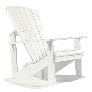 C. R. Plastics Adirondack Rocker, White - LIQUIDATION - C04-LIQ-WHITE C. R. Plastics Adirondack Rocker, White - LIQUIDATION - C04-LIQ-WHITE