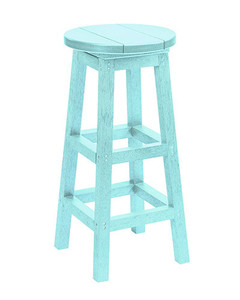 C. R. Plastics Bar Stool, Aqua - LIQUIDATION - C21-LIQ-AQUA
