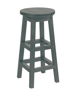 C. R. Plastics Bar Stool, Slate Grey - LIQUIDATION - C21-LIQ-SLATE-GREY
