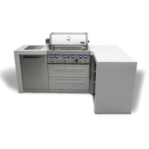 Mont Alpi 4-Burner Deluxe Island with A 90-Degree Corner - MAi400-D90 