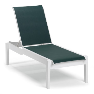 Telescope Leeward MGP Sling Lay Flat Stacking Armless Long Frame Chaise w/ Wheels Telescope Leeward MGP Sling Lay Flat Stacking Armless Long Frame Chaise w/ Wheels