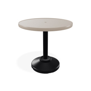 Telescope Dining Height 30" Round Value Hammered Top Table w/ 80lb Pedestal Telescope Dining Height 30" Round Value Hammered Top Table w/ 80lb Pedestal