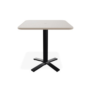 Telescope Balcony Height 36' Square Aluminum Slat Top Table w/ Pedestal