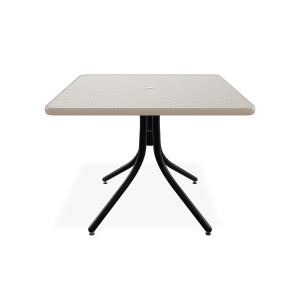 Telescope Dining Height 36" Square Aluminum Slat Top Table