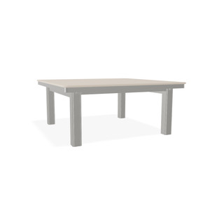 Telescope Coffee Height 42" Square Aluminum Slat Top Table Telescope Coffee Height 42" Square Aluminum Slat Top Table