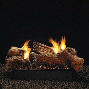 Empire Comfort Systems 30" Stone River Logset with MV VF/V Slope Glaze Vista Burner, NG