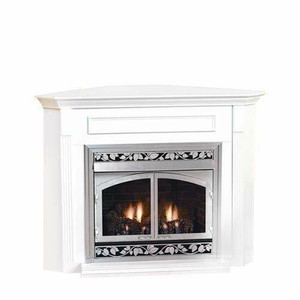 Empire EMBC1SDO Standard Corner Cabinet Mantel with Base - Dark Oak