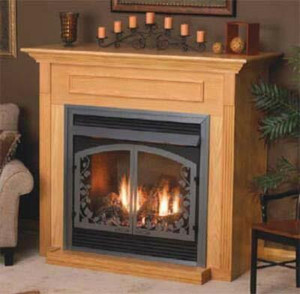 Empire Comfort Systems Standard Cabinet Mantel EMBF3SO with Base - Oak