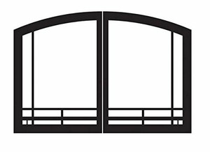 Empire Comfort Systems ECS VBR36TMBL Mission Arch Firebox Doors - Matte Black Empire Comfort Systems ECS VBR36TMBL Mission Arch Firebox Doors - Matte Black