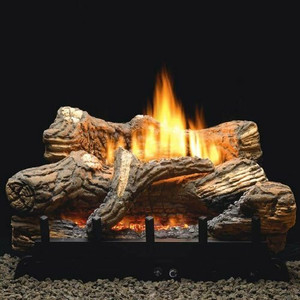 Empire 24 Inch Flint Hill Gas Log Set With Vent Free Propane Contour Burner - Manual Safety Pilot
