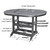 Berlin Gardens Garden Classic Hammered Top 44" x 64" Oblong Bar Table - GCHF4464B