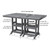 Berlin Gardens Garden Classic Hammered Top 44" x 72" Rectangular Bar Table - GCHF4472B