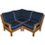 Royal Teak Miami Sectional Sofa - Navy