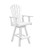 C. R. Plastics Swivel Pub Arm Chair, White - LIQUIDATION - C25-LIQ-WHITE