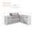 Mont Alpi 6-Burner L-Shaped Deluxe Series Outdoor Kitchen Island with Extra Drawer Slides Cabinet Module - MAi805-D90DR 1