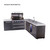Mont Alpi 6-Burner L-Shaped Black Series Outdoor Kitchen Island with Beverage Center & Extra Storage Cabinet - MAi805-BSS90BEVXL 3