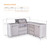 Mont Alpi 4-Burner L-Shaped Deluxe Series Outdoor Kitchen Island with Extra Drawer Slides Cabinet Module - MAi400-D90DR 1