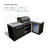 Mont Alpi 4-Burner Black Stainless-Steel Island with 90-Degree Corner & Fridge Cabinet - MAi400-BSS90FC 1