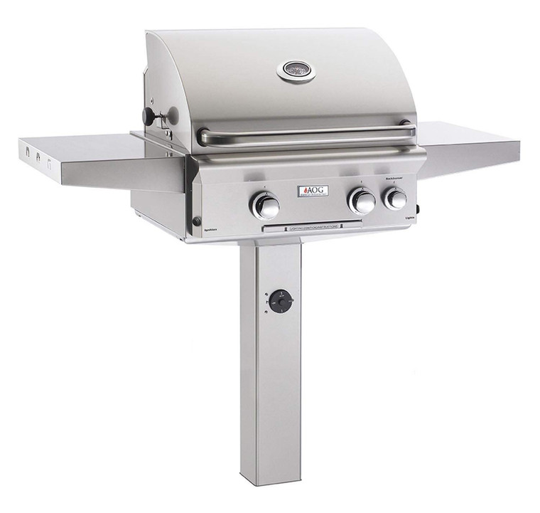 AOG 24NGL-00SP L-Series 24" Natural Gas Grill On In-Ground Post