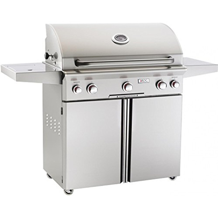 AOG 36NCT T-Series 36" Natural Gas Grill On Cart Side Burner Rotisserie Kit