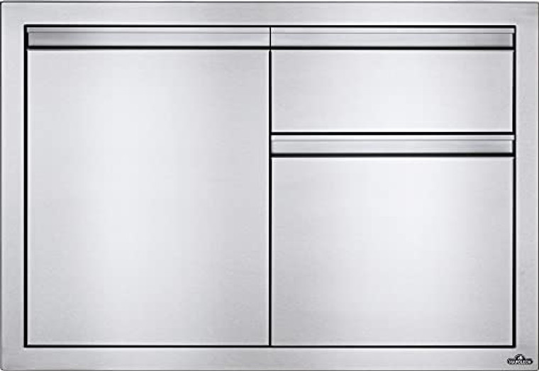 Napoleon BI-3624-1D2DR 36" x 24" Single Door & Standard Drawer Outdoor Kitchen Component, Stainless Steel