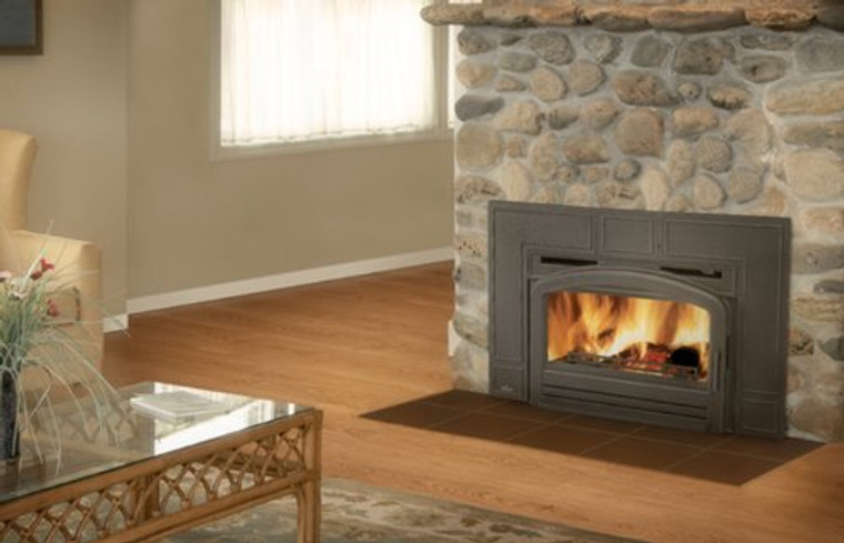 Napoleon Oakdale EPI3 Series EPI3TN 43" Natural Vent Wood Burning Fireplace Insert with Up to 55 000 BTU's Cast Iron Surround Airwash System Full Refractory Lined Firebox Blower Kit