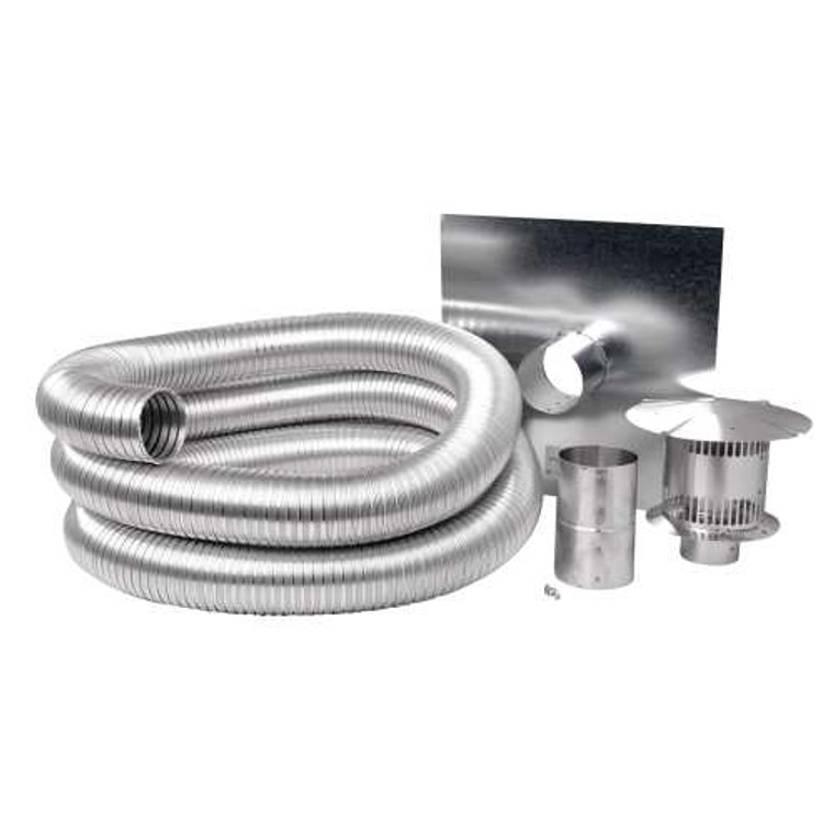 Napoleon Compressed Aluminum Flexible Gas Liner Kit, 25ft Length, 3" Diameter