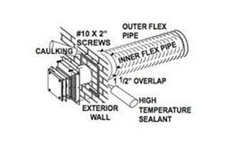 Napoleon GD178 Fireplace 12" Through The Wall Vent Kit for GT8 Fireplaces