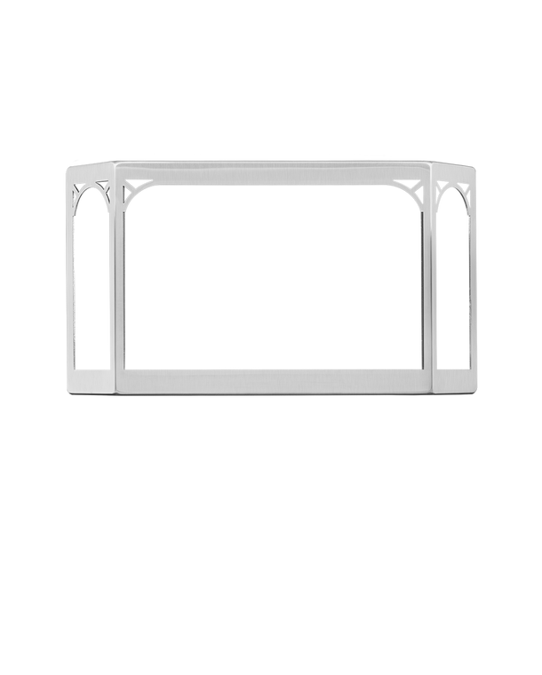 Direct Vent Gas Stove Door - Satin Chrome Plated