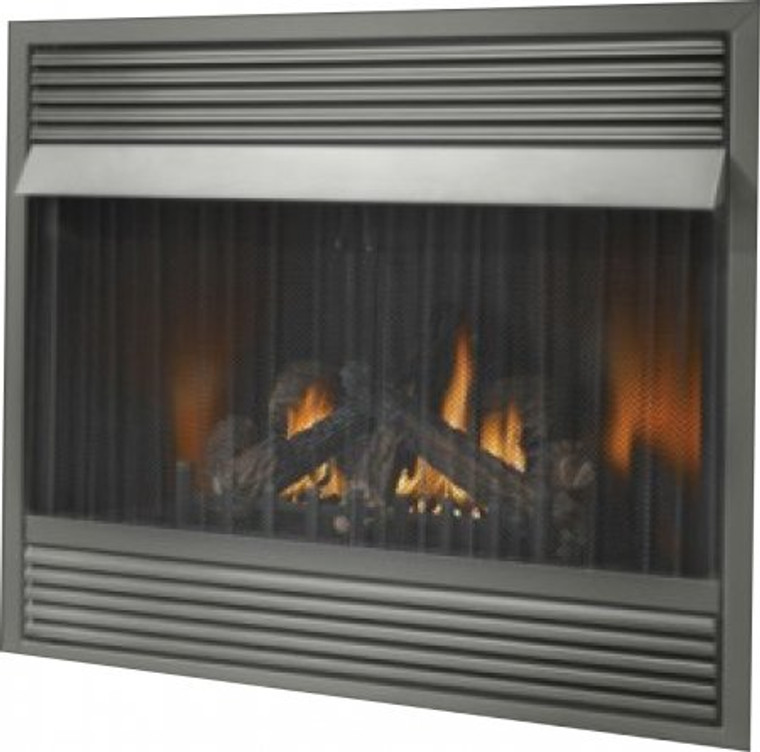 Napoleon GVF42-1N Vent Free Natural Gas Fireplace with Louvre Kit, and Napoleon F60 Fireplace Remote Control, Thermostat Control Battery Operated with Digital Screen