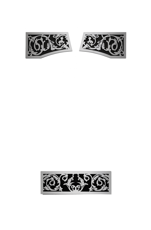 Napoleon VOISS Victorian Ornamental Upper and Lower Insets for GD19 Model Fireplace Systems Satin