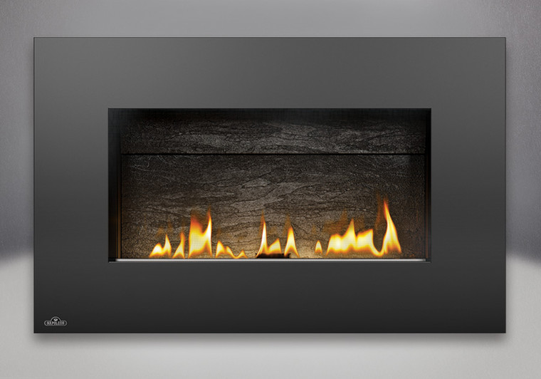 Napoleon WHVF31P Vent Free Plazmafire Wall Hanging Liquid Propane Fireplace Complete With Slate Brick Panel Fuel Saving Electronic Ignition & Exclusive Topaz Crystaline Ember