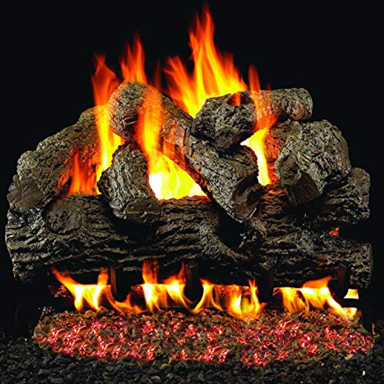 Peterson Real Fyre 18" Royal English Oak Outdoor Gas Log Set - B-18_G45-18/20PA-SS