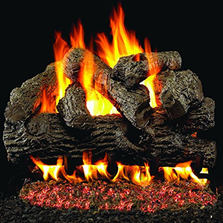 Peterson Real Fyre 24" Royal English Oak Outdoor Gas Log Set - B-24_G45-24-SS