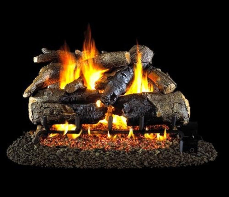Peterson Real Fyre 30" Charred American Oak Gas Log Set - CHAO-30 + G46-30P