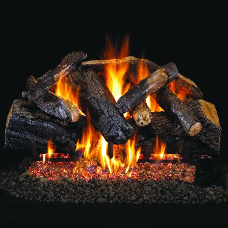 Peterson Real Fyre 24" Charred Majestic Oak Outdoor Gas Log Set - CHMJ-24_G45-24P-SS