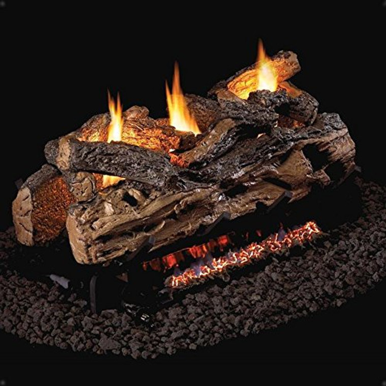 Peterson Real Fyre 24" Split Oak See-Thru Gas Log Set - S9-2-24_G9-2-24-12P