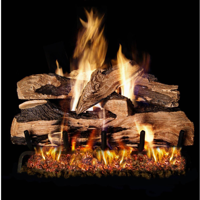 Peterson Real Fyre 20" Split Oak Designer Plus Gas Log Set - SDP-20 + G46-18/20-11P